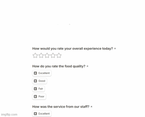 What your guests see when scanning the QR code A restaurant scene showing QR codes printed on a receipt, a menu, and a table tent, with a guest scanning one using a smartphone.